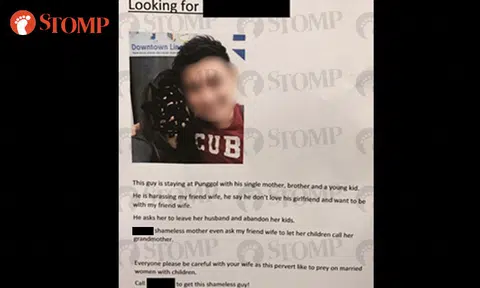 Posters claiming 'Yan Dao' man harassed married woman put up at Punggol void decks