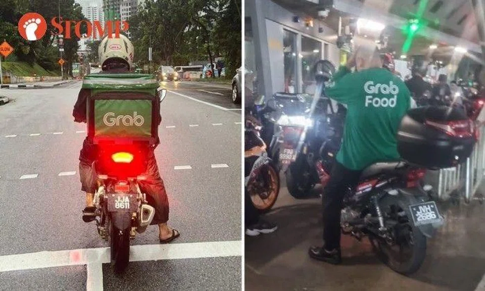 Stomper: "Malaysian-registered motorcycles are doing GrabFood deliveries in Singapore."