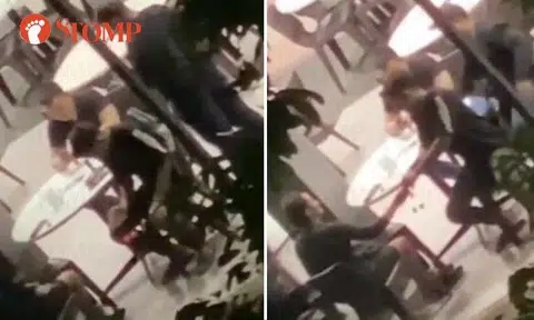 The Stomper shared a video taken on March 1 at at 11.16pm of four guys in an otherwise empty coffee shop.