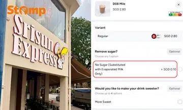 Srisun Express lowered its “no sugar” surcharge from 30 cents to 10 cents.