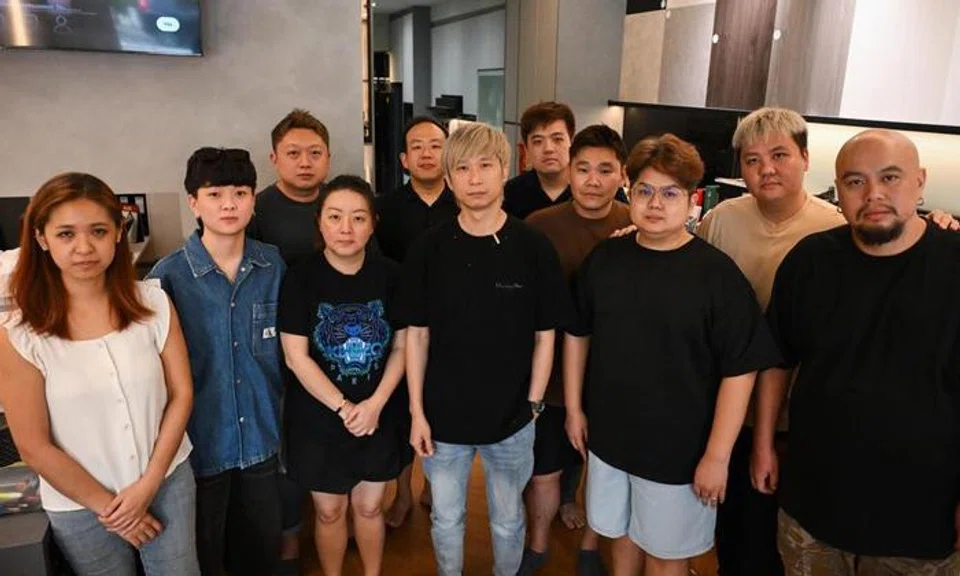 Some of the interior designers who said they were owed commissions gathered on Aug 28 to share their plight with the media.