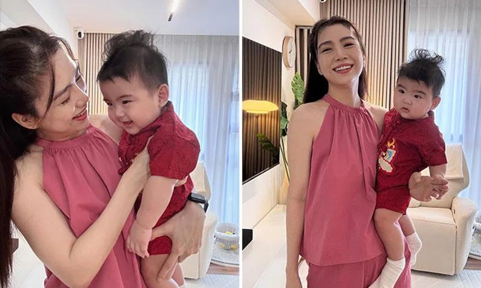 The 41-year-old Malaysian actress, who is based in Singapore, gave birth to her son Skye in Aug 2024. PHOTO: SORAMAYX/INSTAGRAM