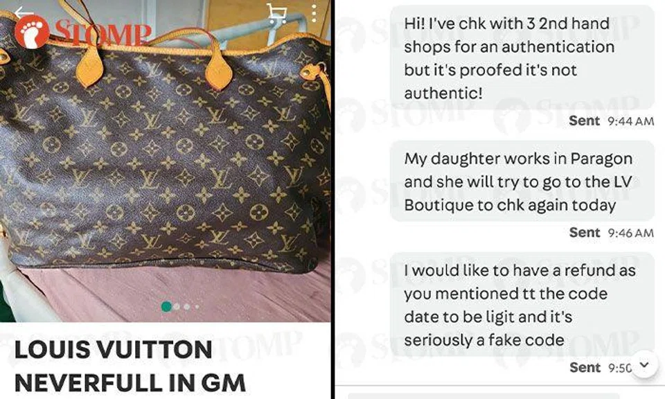 Woman makes police report after paying Carousell seller $220 for LV bag that turned out to be fake