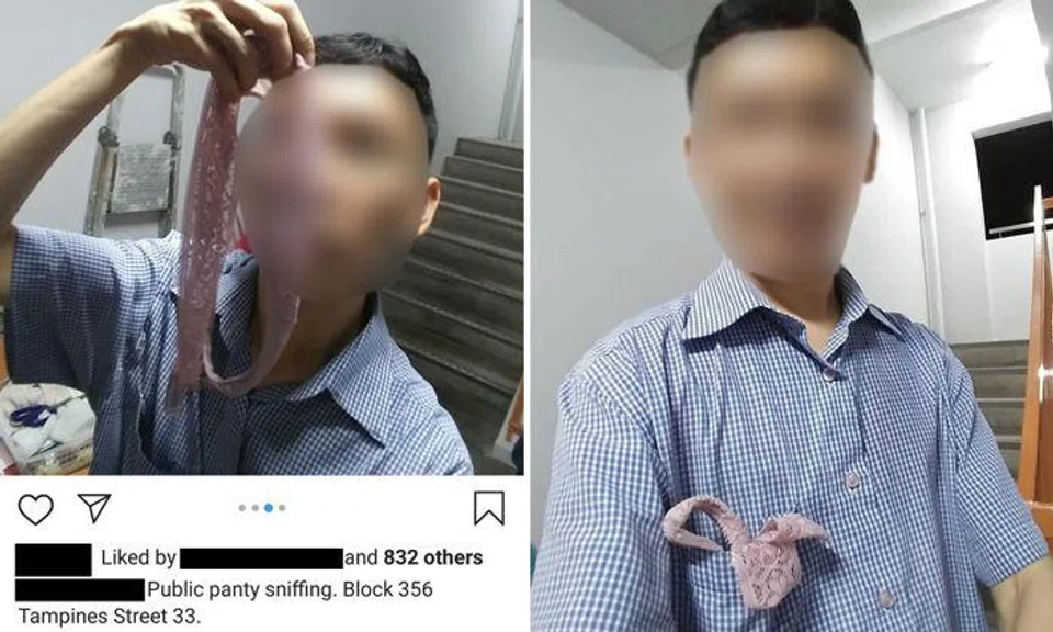 Man who posted photos of himself sniffing panties and performing lewd acts in public arrested