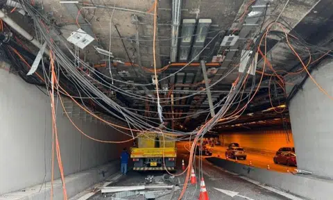 Driver who caused $1.4m damage after crashing lorry into CTE tunnel is repeat offender