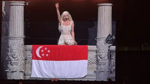 Lady Gaga returns in spectacular fashion, with Singapore flag in tow