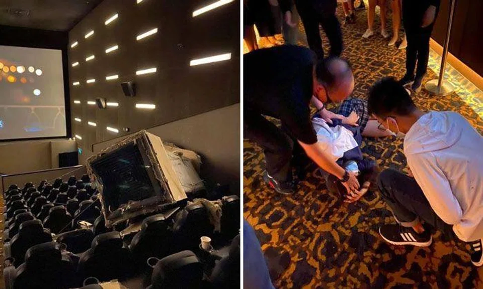 Two injured after ventilation duct falls from cinema hall ceiling in Nex shopping mall