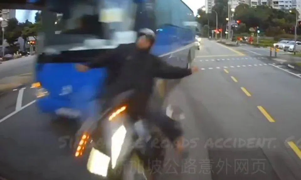 Bus driver, 72, assisting with investigations after rear-ending motorcyclist in Clementi