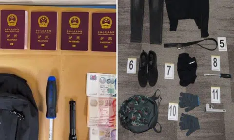 4 Chinese nationals caught with housebreaking tools believed to be linked to foreign syndicates