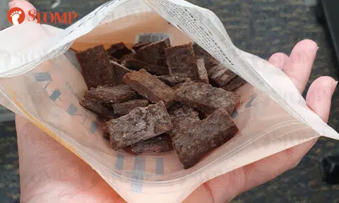Manufacturer says white spots are 'salt' after pet owner alleges that dog fell ill from treats