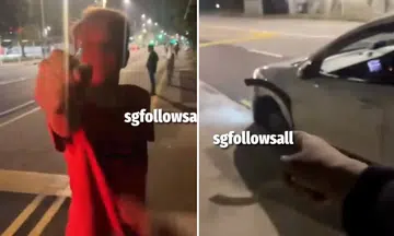 driver allegedly on kpods gets into heated confrontation after accident in Marine Parade