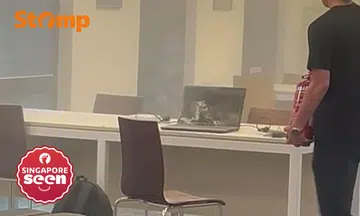 Scream heard after laptop 'explodes' and catches fire in Woodlands Library