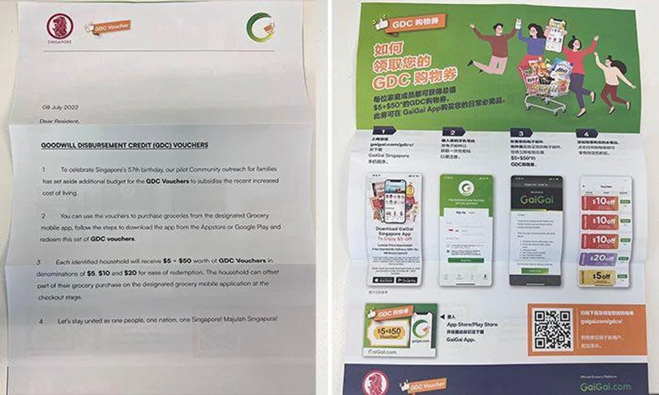 Online supermarket apologises for confusing residents who mistook their 'GDC vouchers' for scam
