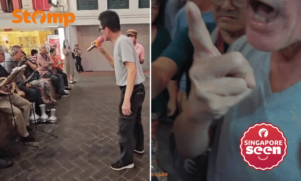 Controversial Chinatown singing group in heated confrontation with shop employee: 'Don't touch me!'