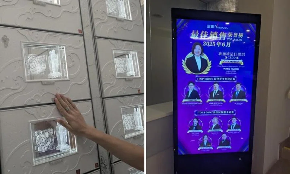 Columbarium niches being sold by agents like property