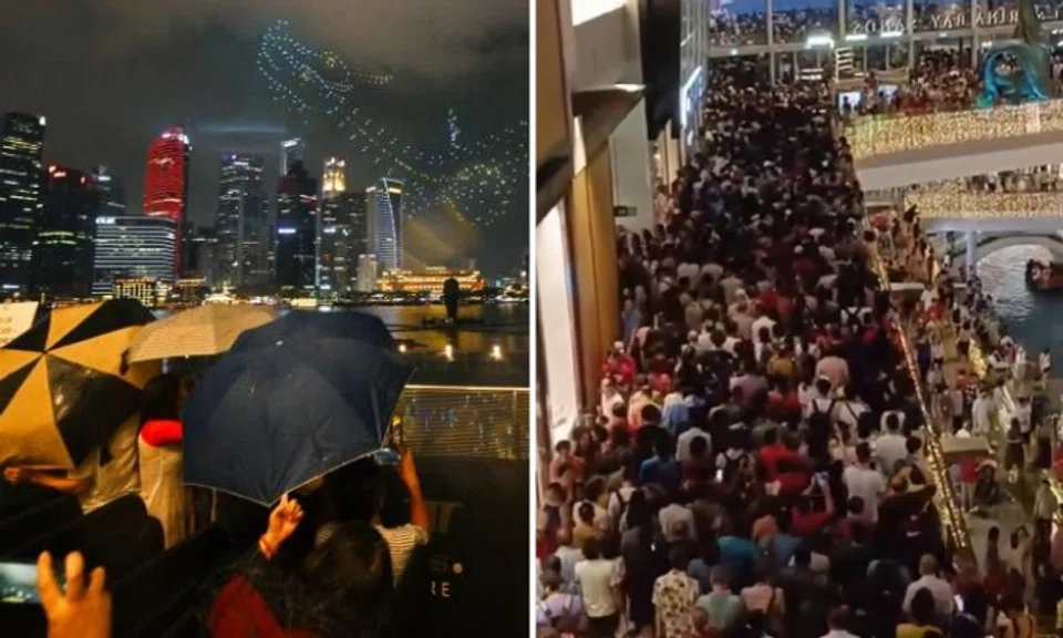 Videos of the massive crowd at MBS that evening were posted online.