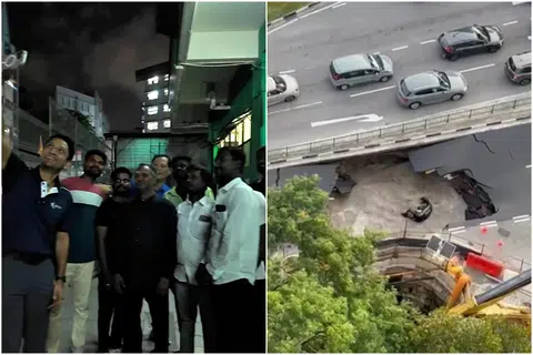 Tanjong Katong Road sinkhole: Seven foreign workers who rescued woman given appreciation coin