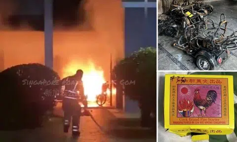 A video of the fire was posted online.