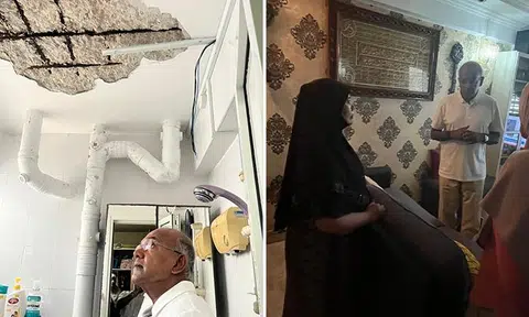 Shanmugam visits flat where man was hurt by spalling concrete: 'We'll assist them, including payment for repair'