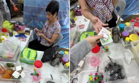 Woman buys from elderly pasar malam vendor with no customers: 'Can't stand seeing them sad'