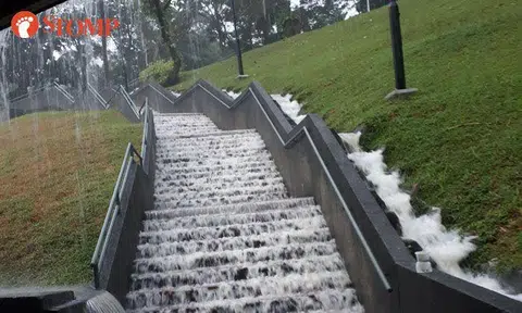 Check out Singapore's newest 'waterfall' -- at Ang Mo Kio staircase