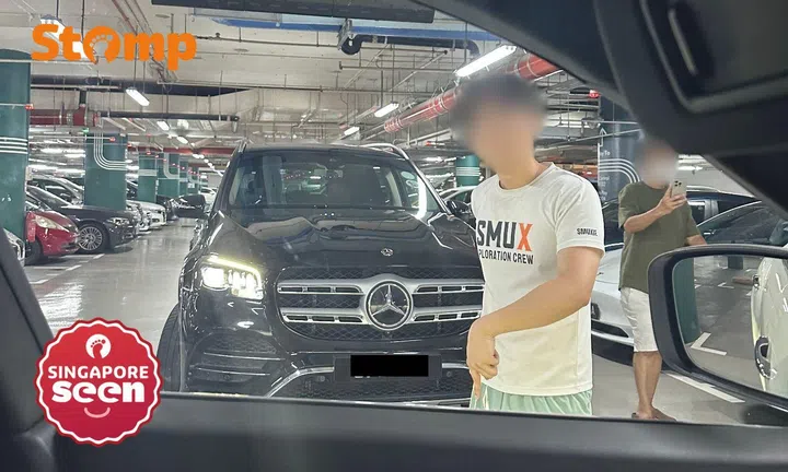 Merc driver and parents allegedly gang up on motorist in carpark dispute