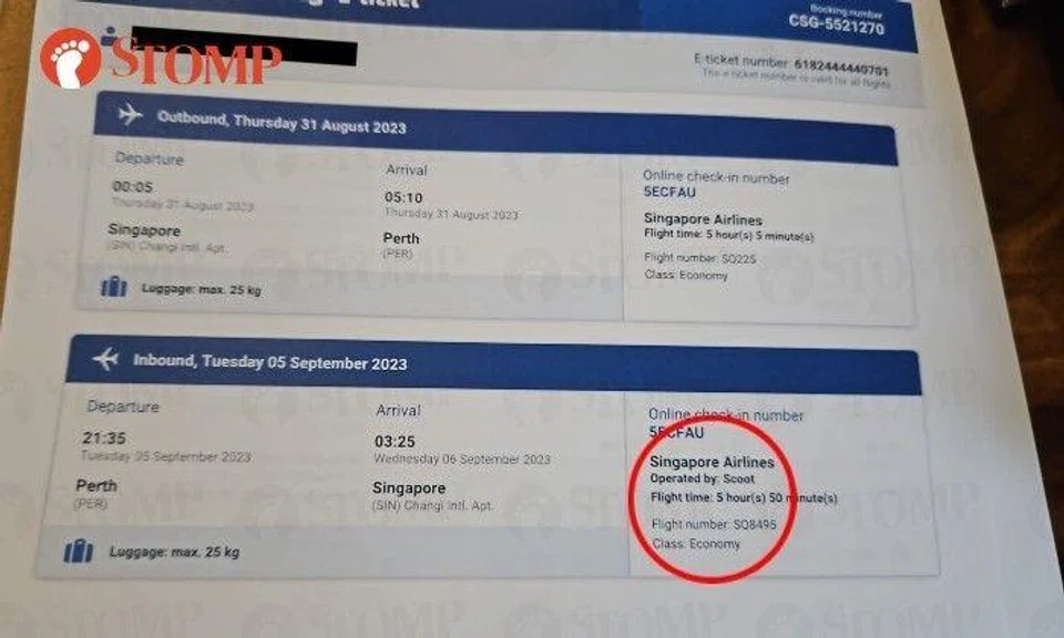 A man regrets booking a Singapore Airlines (SIA) flight operated by Scoot after calculating that he could have saved more than $1,000 if he had booked the flight separately.
