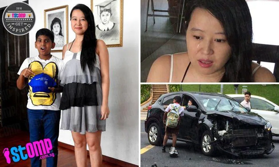 Pregnant woman injured in Yishun accident cries while thanking 12-year-old boy who helped her