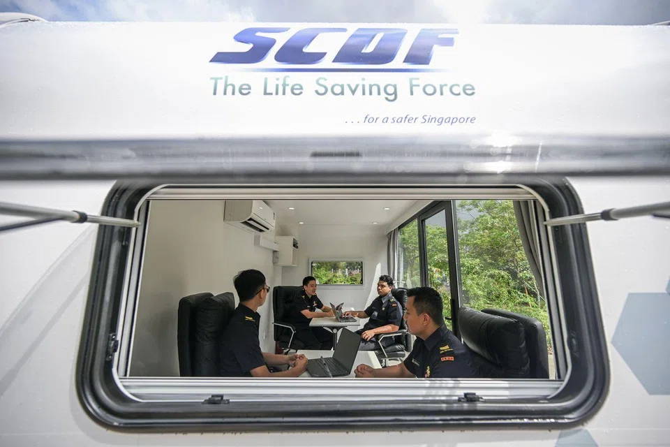 Known as a Dynamic Deployment Pod, the space functions as a temporary base for Emergency Medical Services crews.