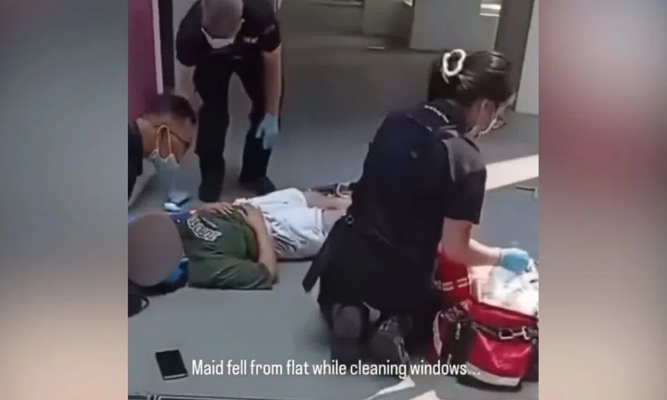 migrant domestic worker, workplace safety, window cleaning incident