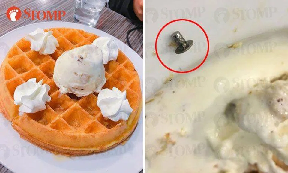 No sweet surprise for woman who finds screw in her waffles
