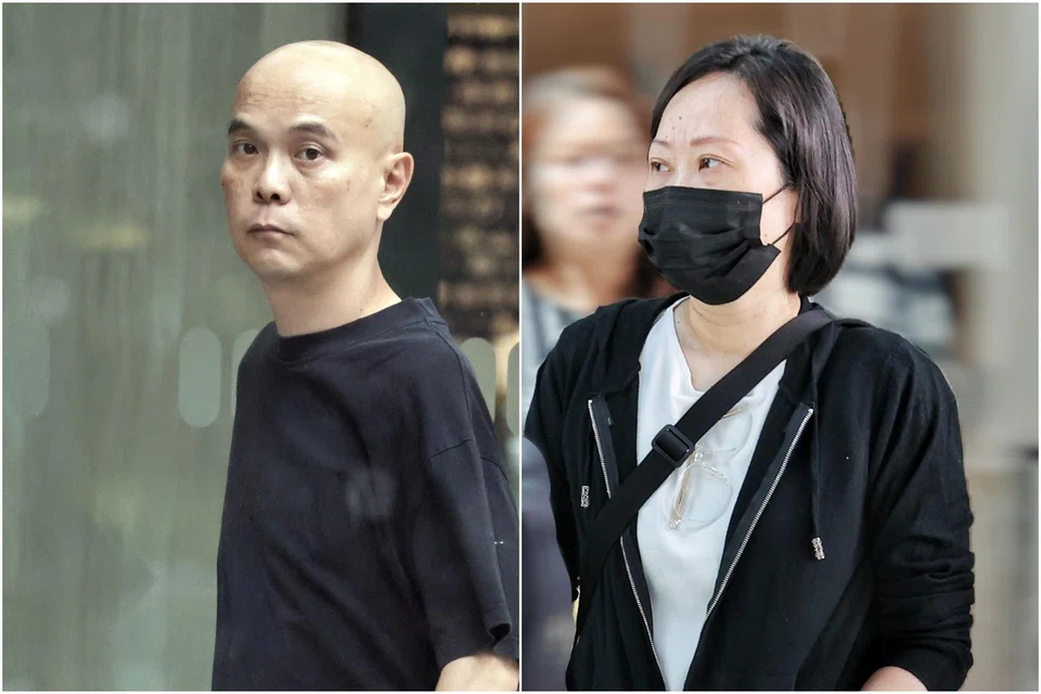 Eric Ong Chee Wei (left) was sentenced to jail for engaging in a conspiracy with his wife, Felicia Tay Bee Ling, to cheat her then-boyfriend of $220,000.