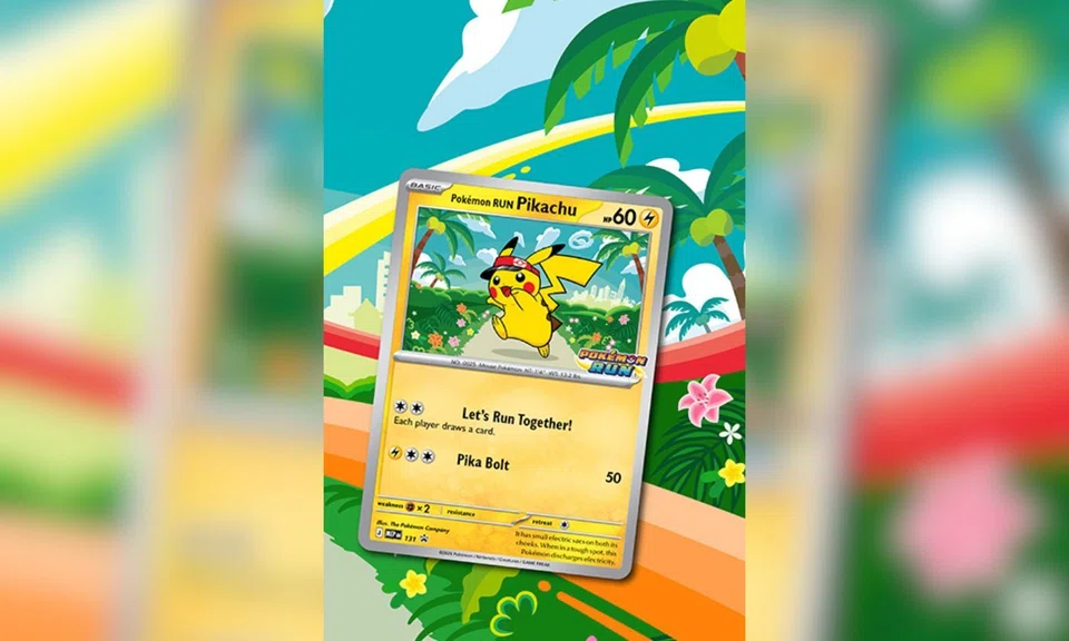 Pokémon run Singapore, Pikachu card, Pokémon 30th anniversary