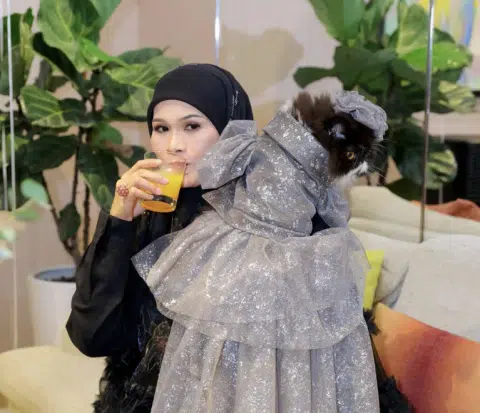 Money the cat wears haute couture, has birthday bash at LV