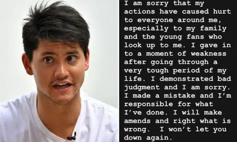 In a statement issued on Tuesday (Aug 30), former Olympic champion Schooling, 27, said: "I am sorry that my actions have caused hurt to everyone around me, especially to my family and the young fans who look up to me."
