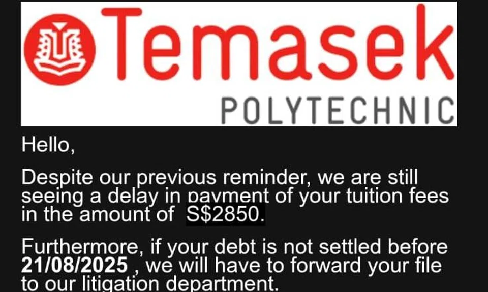 Fake Temasek Polytechnic email