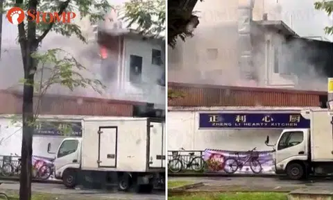 Members of public extinguish fire that broke out in kitchen of Geylang restaurant