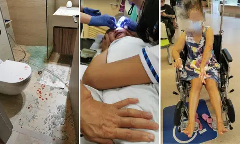Glass door in bathroom shatters as grandma bathes toddler, both suffer cuts: 'It was scary'