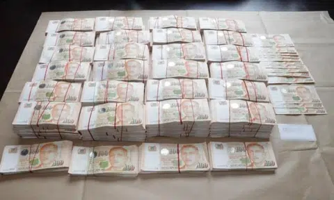 Cash seized by police