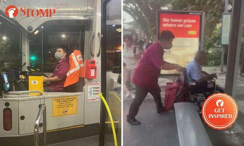 Bus captain goes extra mile by pushing elderly wheelchair user safely off bus and close to block