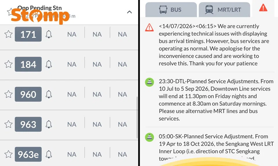 Stomper Kayden said he experienced issues with the MyTransport app on the morning of July 14.