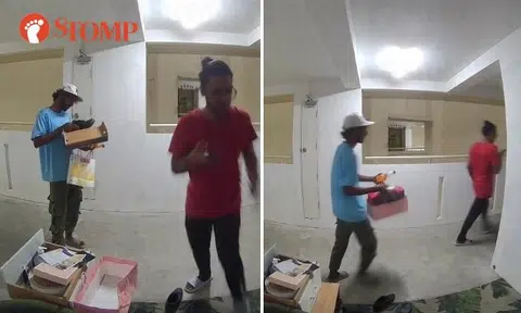 2 men making SingPost delivery steal box of new shoes from Bukit Batok resident's doorstep