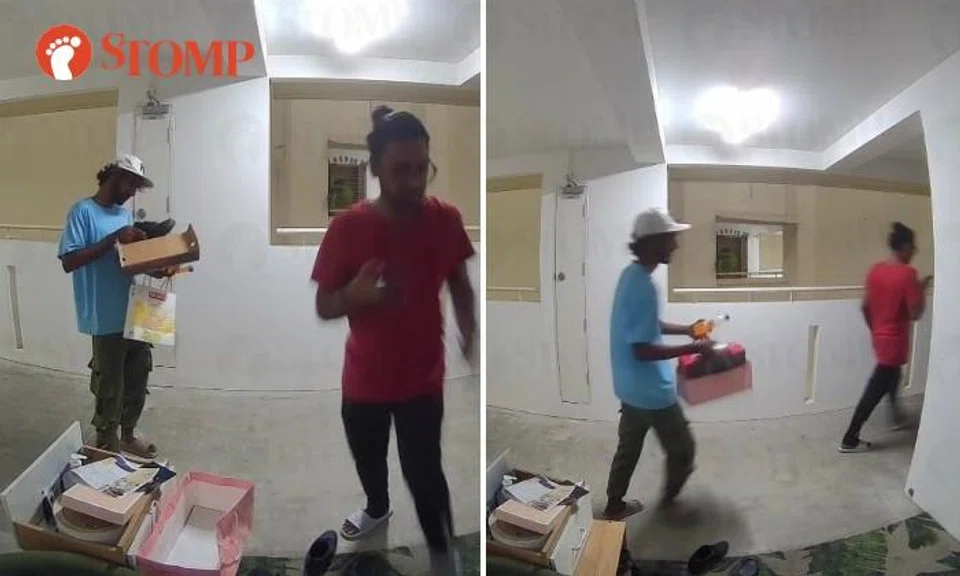 2 men making SingPost delivery steal box of new shoes from Bukit Batok resident's doorstep