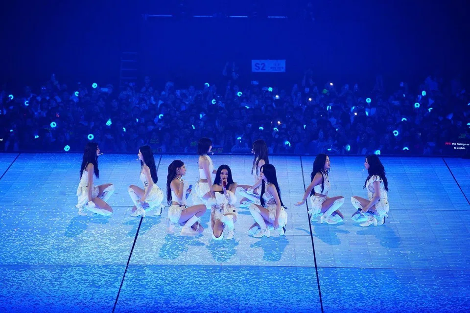 South Korean girl group Twice performing at the Inspire Arena in Incheon, South Korea, in July as part of their This Is For World Tour.
