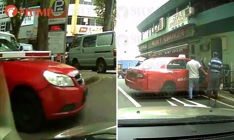 'Ghost' taxi crashes through barrier, nearly hits passers-by -- before smashing into bicycles