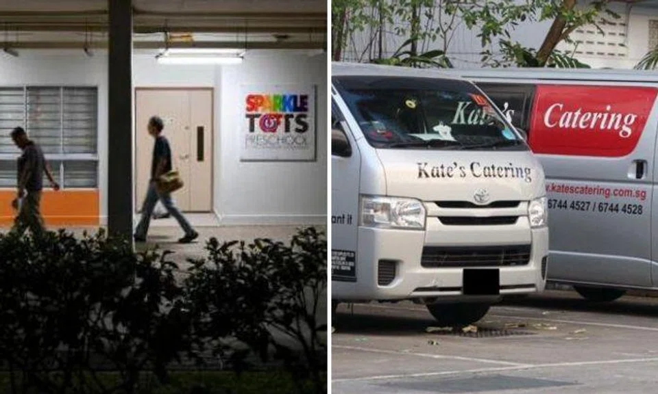Caterer Kate’s Catering was instructed to suspend its operations with effect from Tuesday, pending investigations by the various agencies after an outbreak of gastroenteritis across several PCF Sparkletots outlets. Photos: The Straits Times
