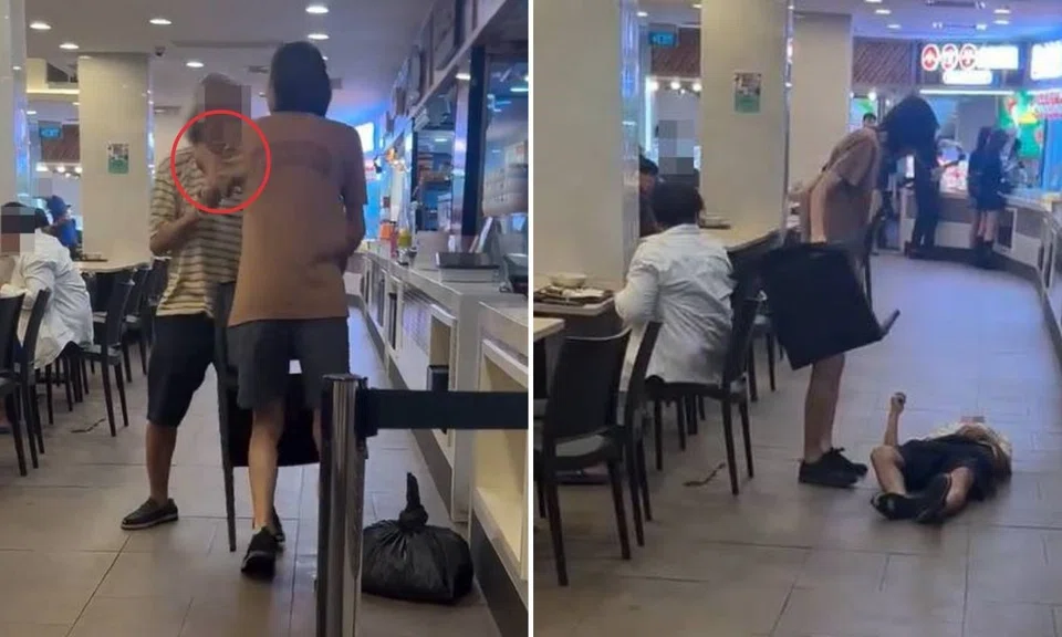 Man allegedly grabs uncle by neck and pushes him to ground at Yew Tee food court