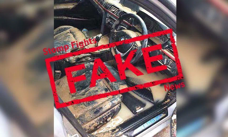 Reader claims his BMW was stuck in Monday's flood -- but Stomp's image search reveals otherwise