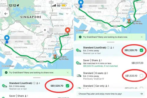 That will be $1,533: Grab app 17-minute glitch leaves customers stunned