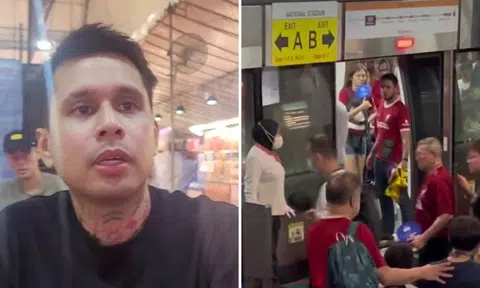 Man in Liverpool jersey charged for shouting and annoying people at Stadium MRT station